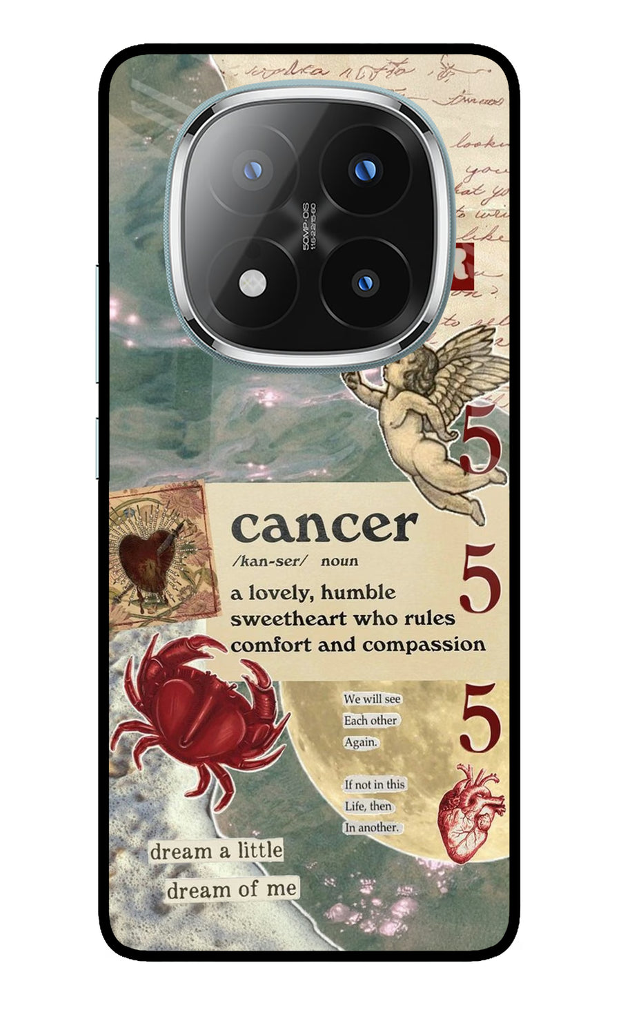 Cancer Zodiac Redmi Note 14 Pro Plus 5G Back Cover, Metal case
