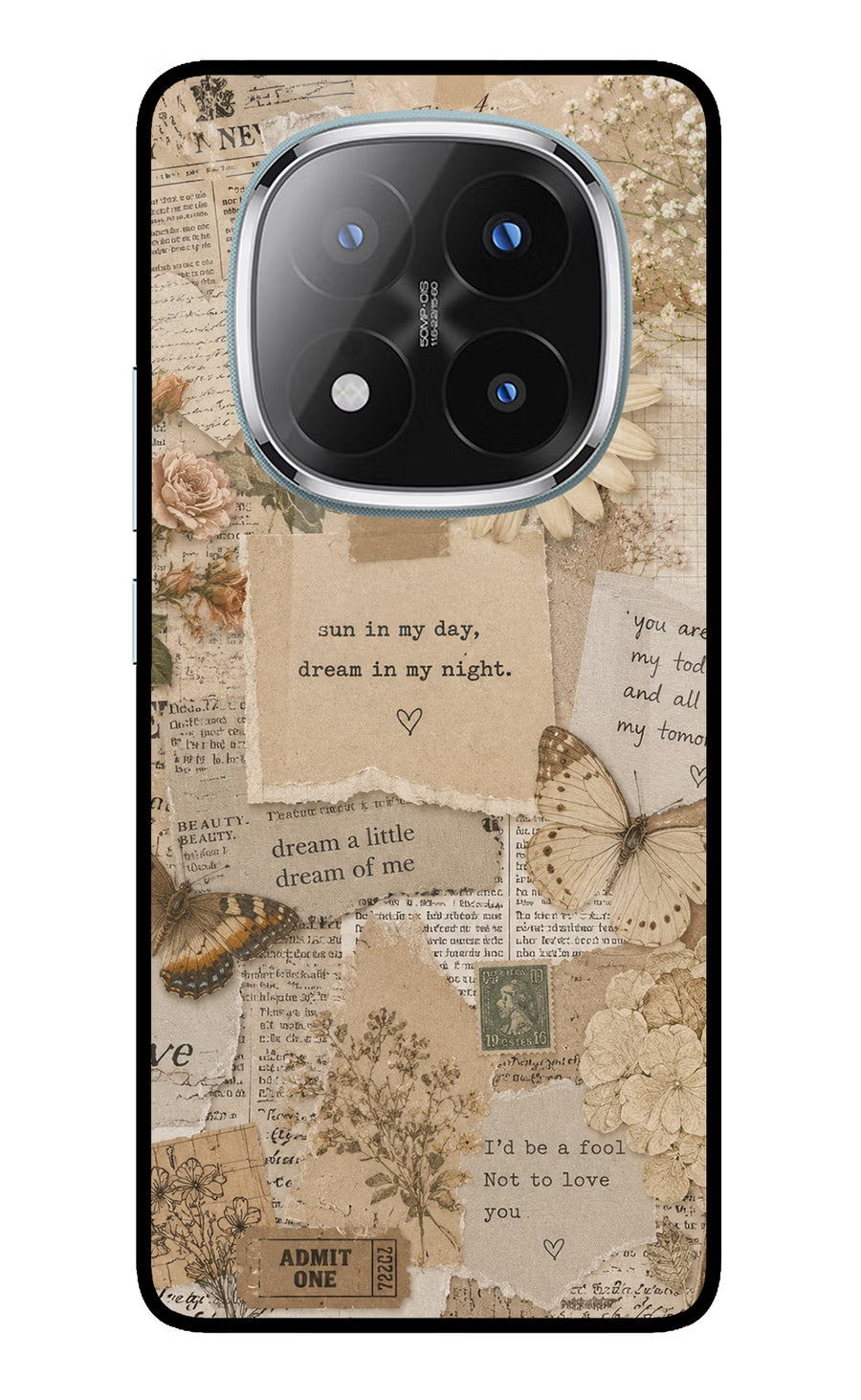 Vintage case Redmi Note 14 Pro Plus 5G Back Cover, Metal case