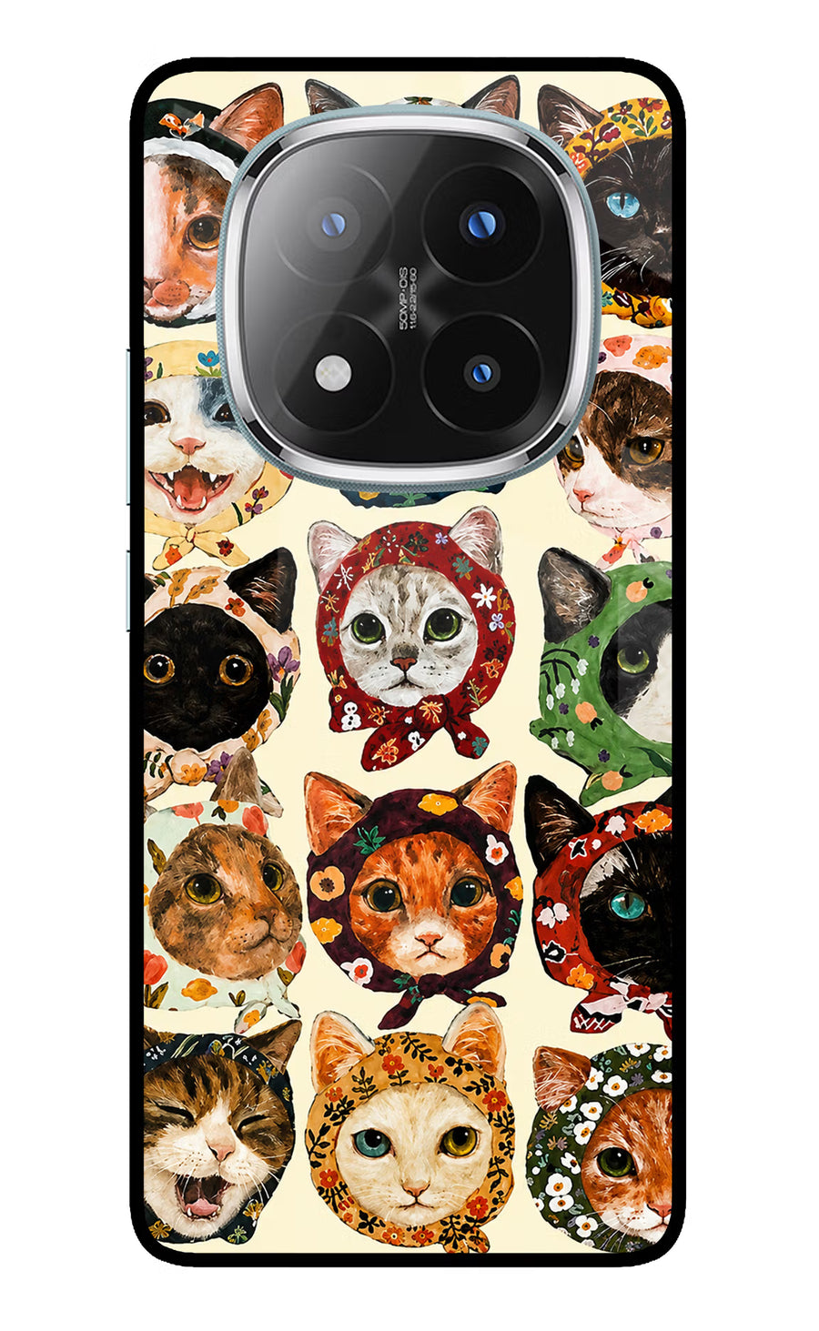 Cool Cat Redmi Note 14 Pro Plus 5G Back Cover, Metal case
