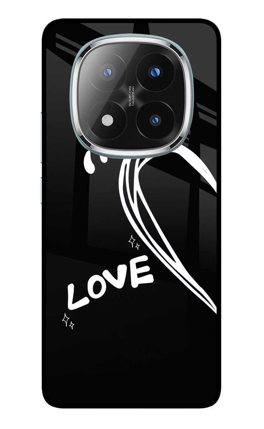 Love Line Redmi Note 14 Pro Plus 5G Back Cover, Metal case