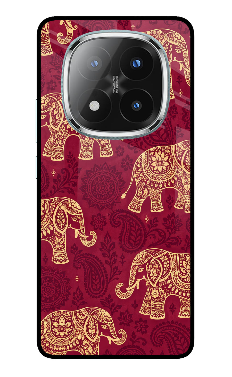 Maroon Elephant Redmi Note 14 Pro Plus 5G Back Cover, Metal case