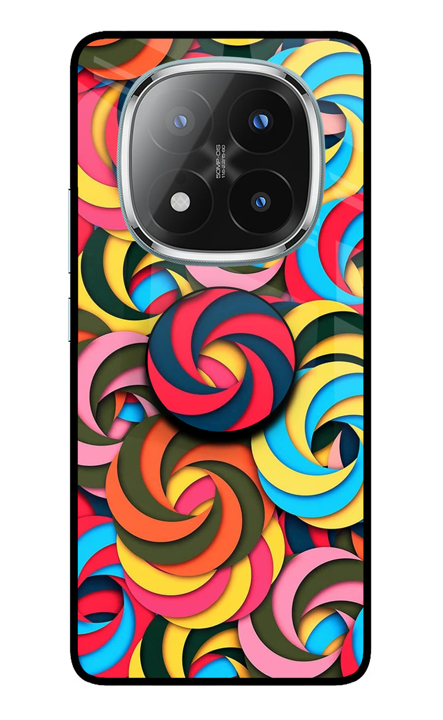Spiral Pattern Redmi Note 14 Pro Plus 5G Pop Case, Metal case