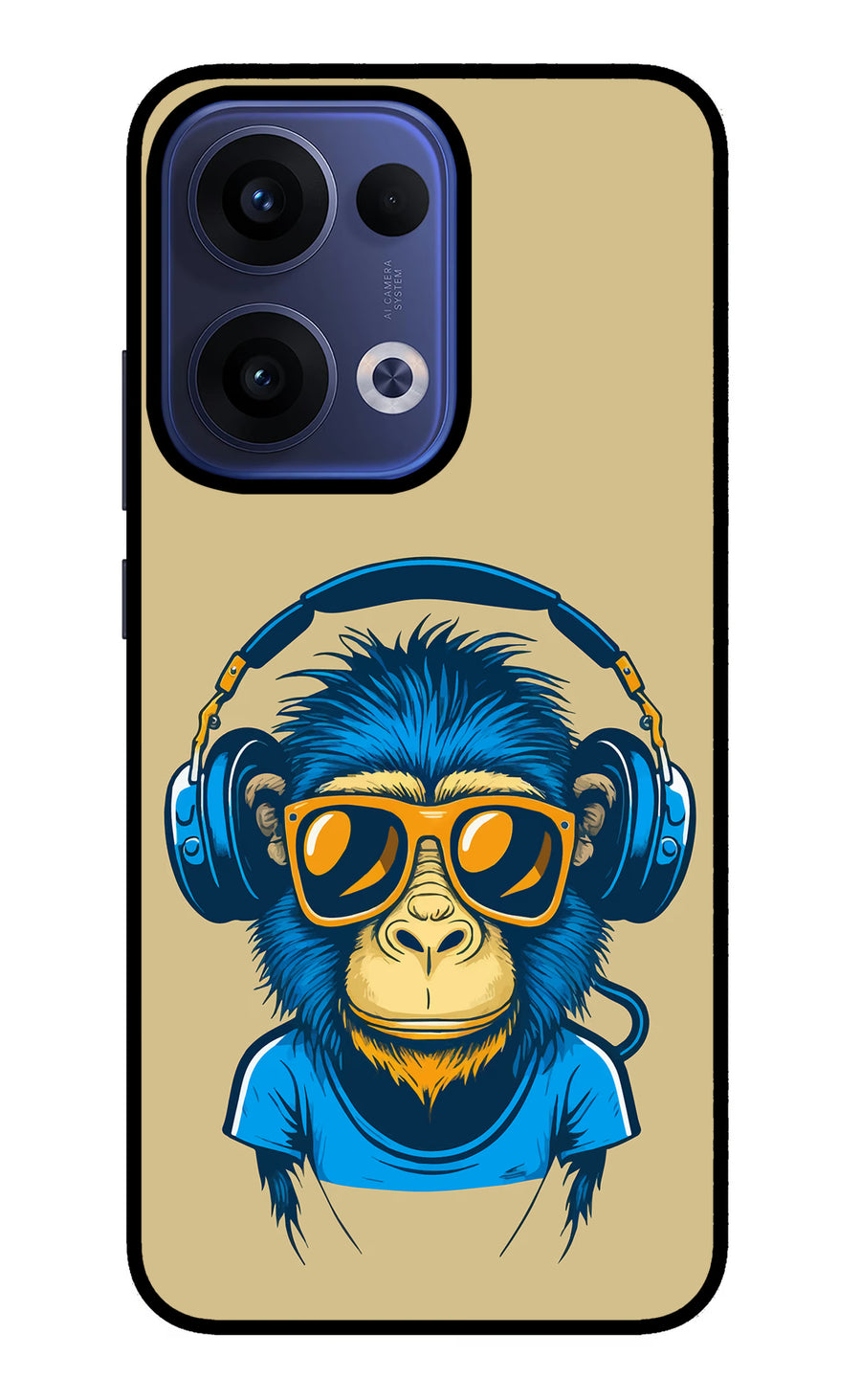 Monkey Headphone Oppo Reno13 5G Back Cover, Metal case