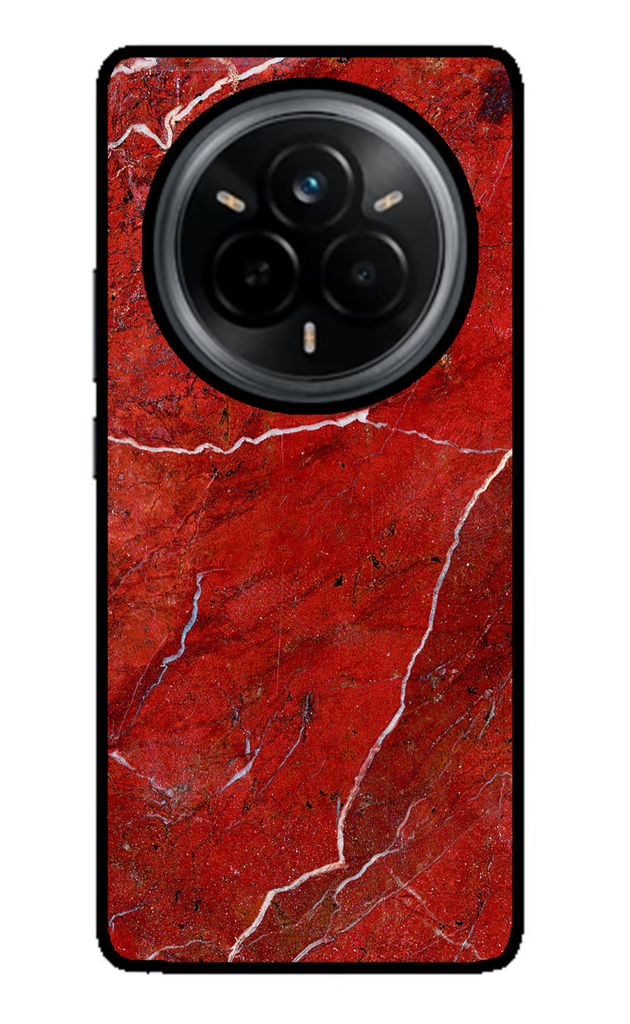 Red Marble Design Realme 14 Pro 5G Back Cover, Metal case