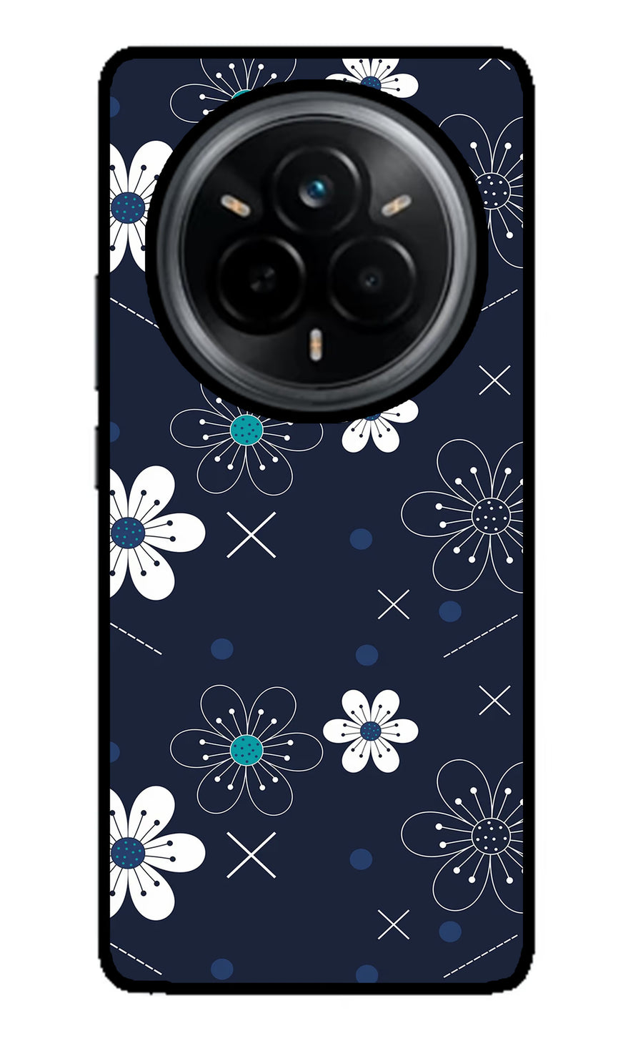 Flowers Realme 14 Pro 5G Back Cover, Metal case