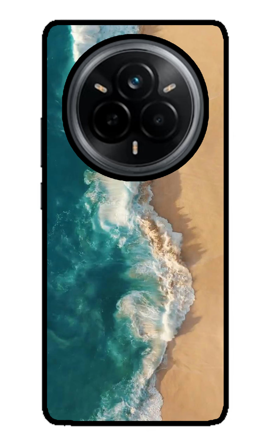 Ocean Beach Realme 14 Pro 5G Back Cover, Metal case