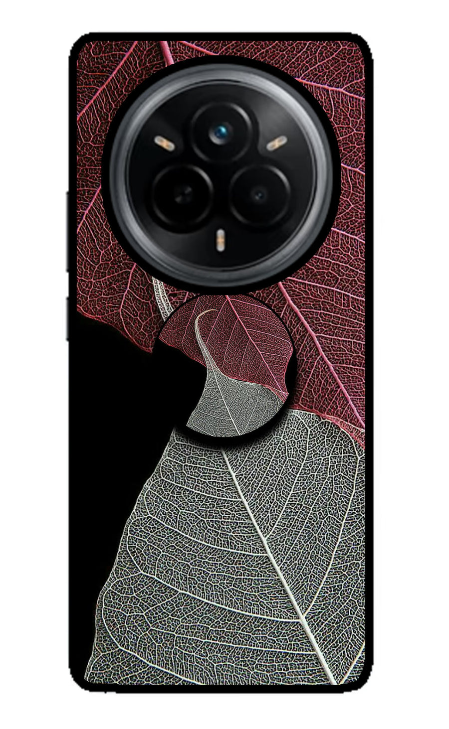 Leaf Pattern Realme 14 Pro 5G Pop Case, Metal case