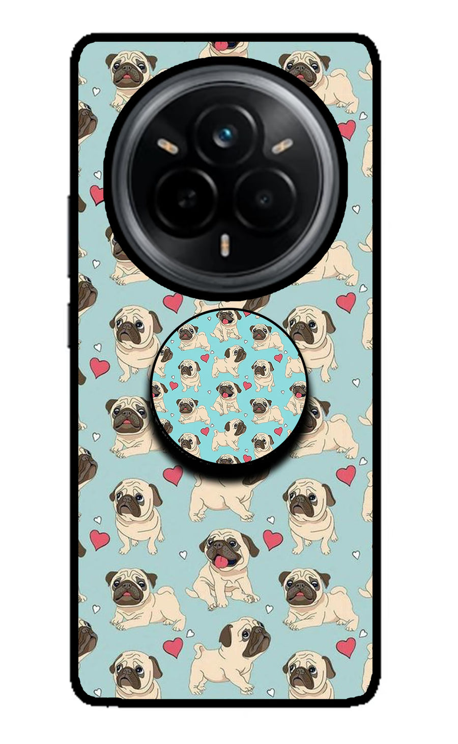 Pug Dog Realme 14 Pro 5G Pop Case, Metal case