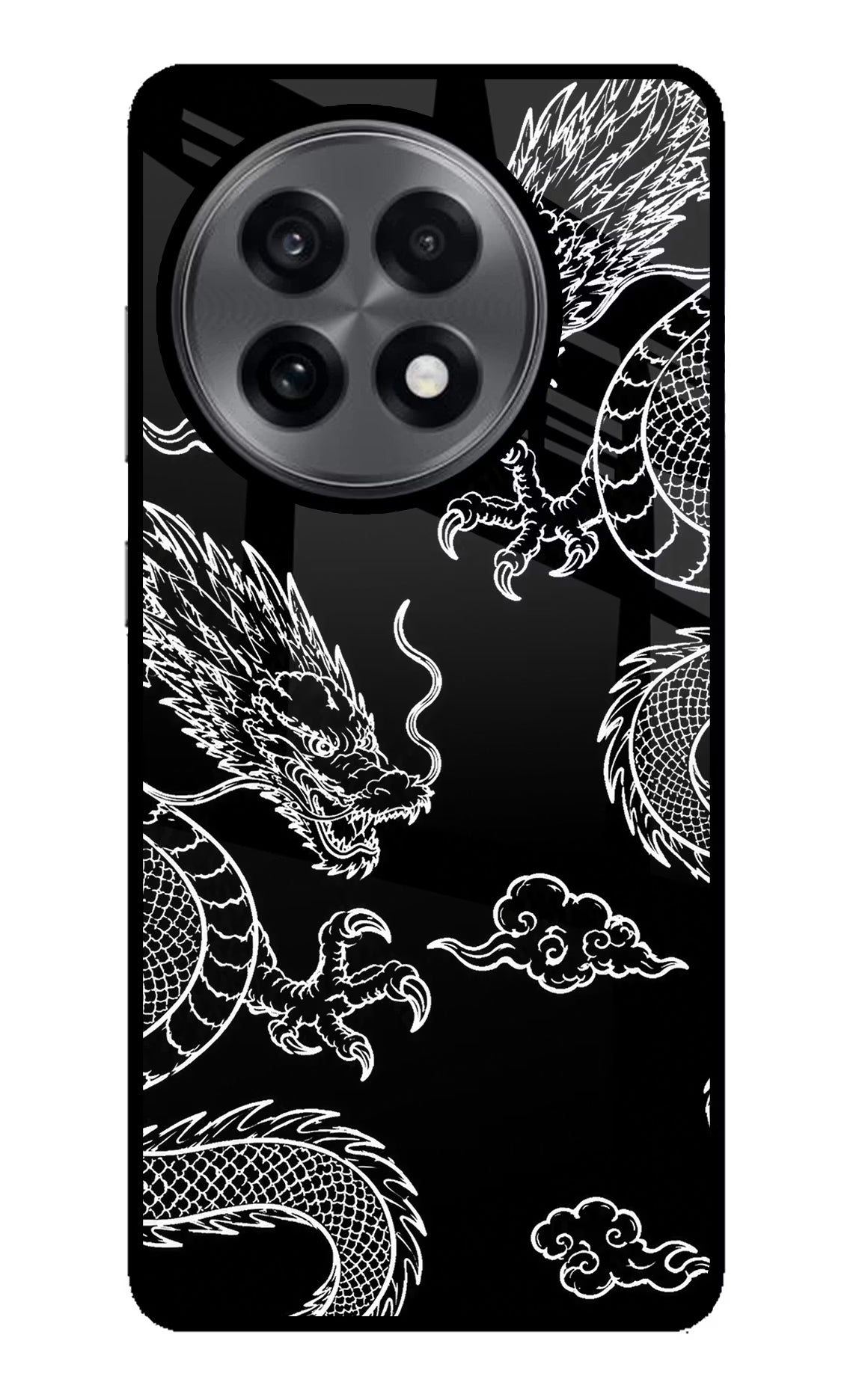 Twin Dragons OnePlus 13R Metal Case Back Cover by Casekaro