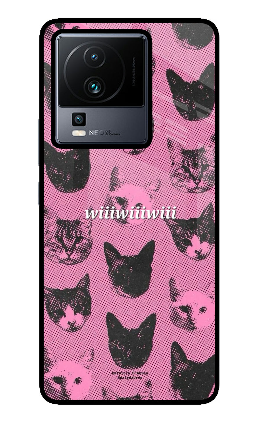 Pink Cats iQOO Neo 7 Back Cover, Metal case