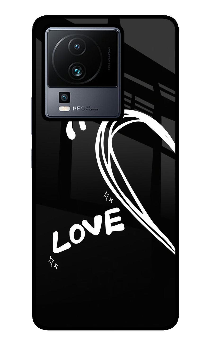 Love Line iQOO Neo 7 Back Cover, Metal case
