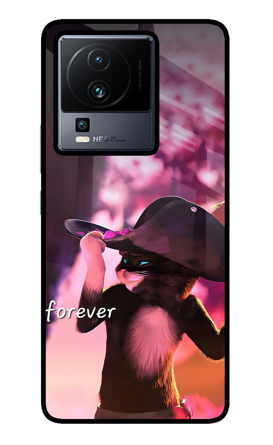 Forever Cat iQOO Neo 7 Back Cover, Metal case