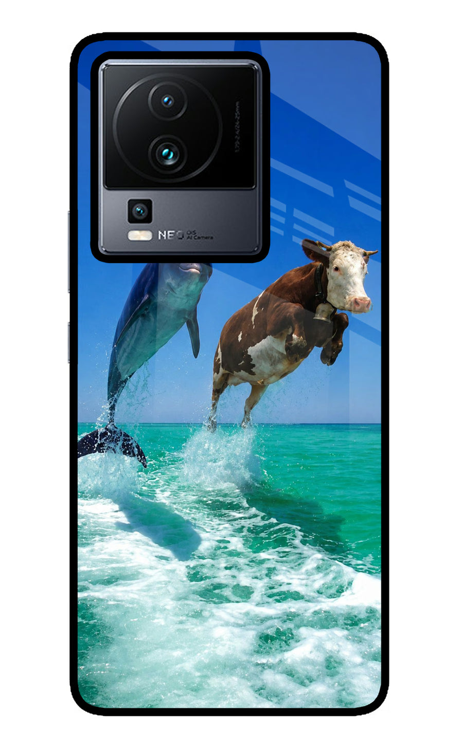 Dolphin vs Cow iQOO Neo 7 Back Cover, Metal case