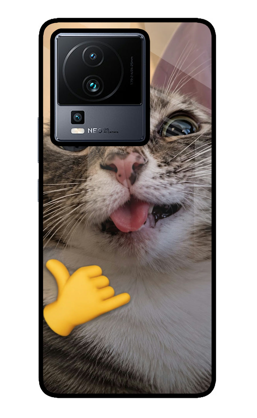 Silly Cat Call iQOO Neo 7 Back Cover, Metal case