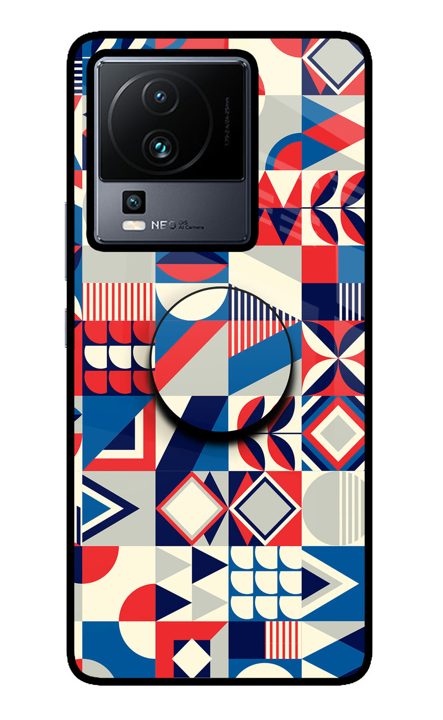 Colorful Pattern iQOO Neo 7 Pop Case, Metal case