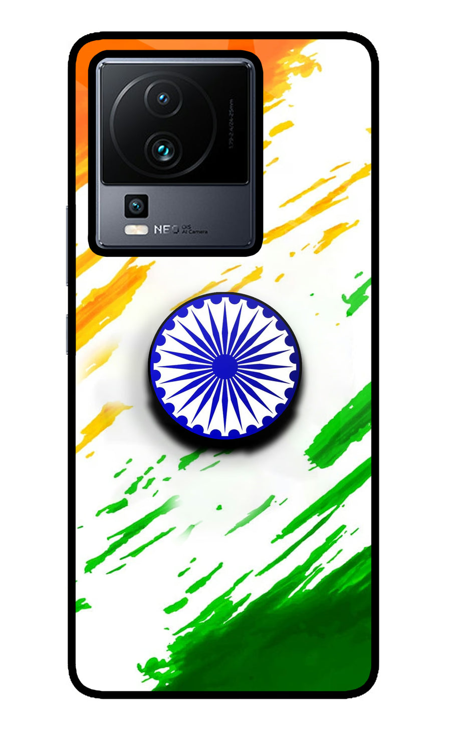 Indian Flag Ashoka Chakra iQOO Neo 7 Pop Case, Metal case