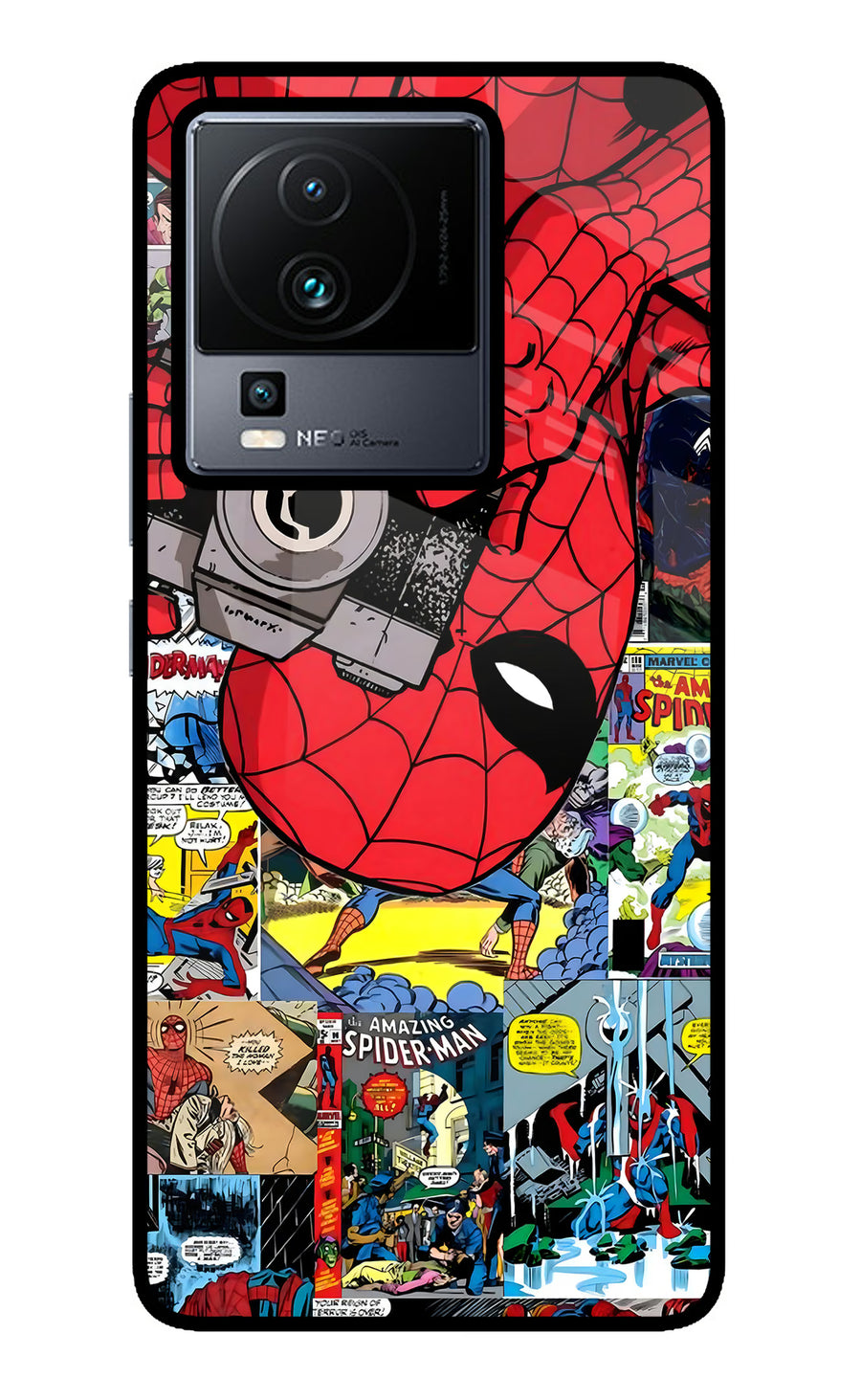 Spider Man iQOO Neo 7 Pro Back Cover, Metal case