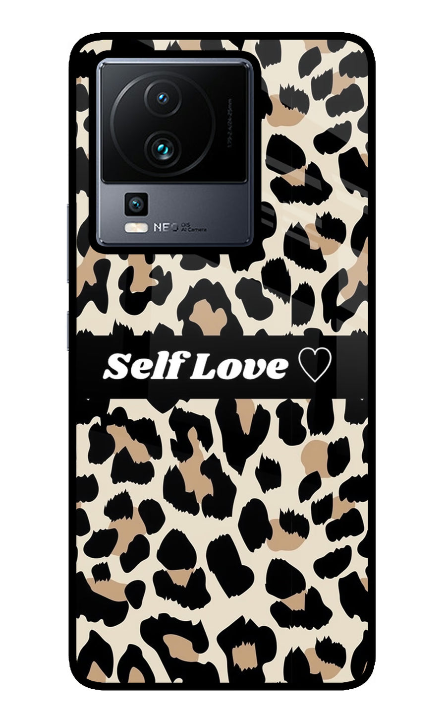 Leopard Print Self Love iQOO Neo 7 Pro Back Cover, Metal case