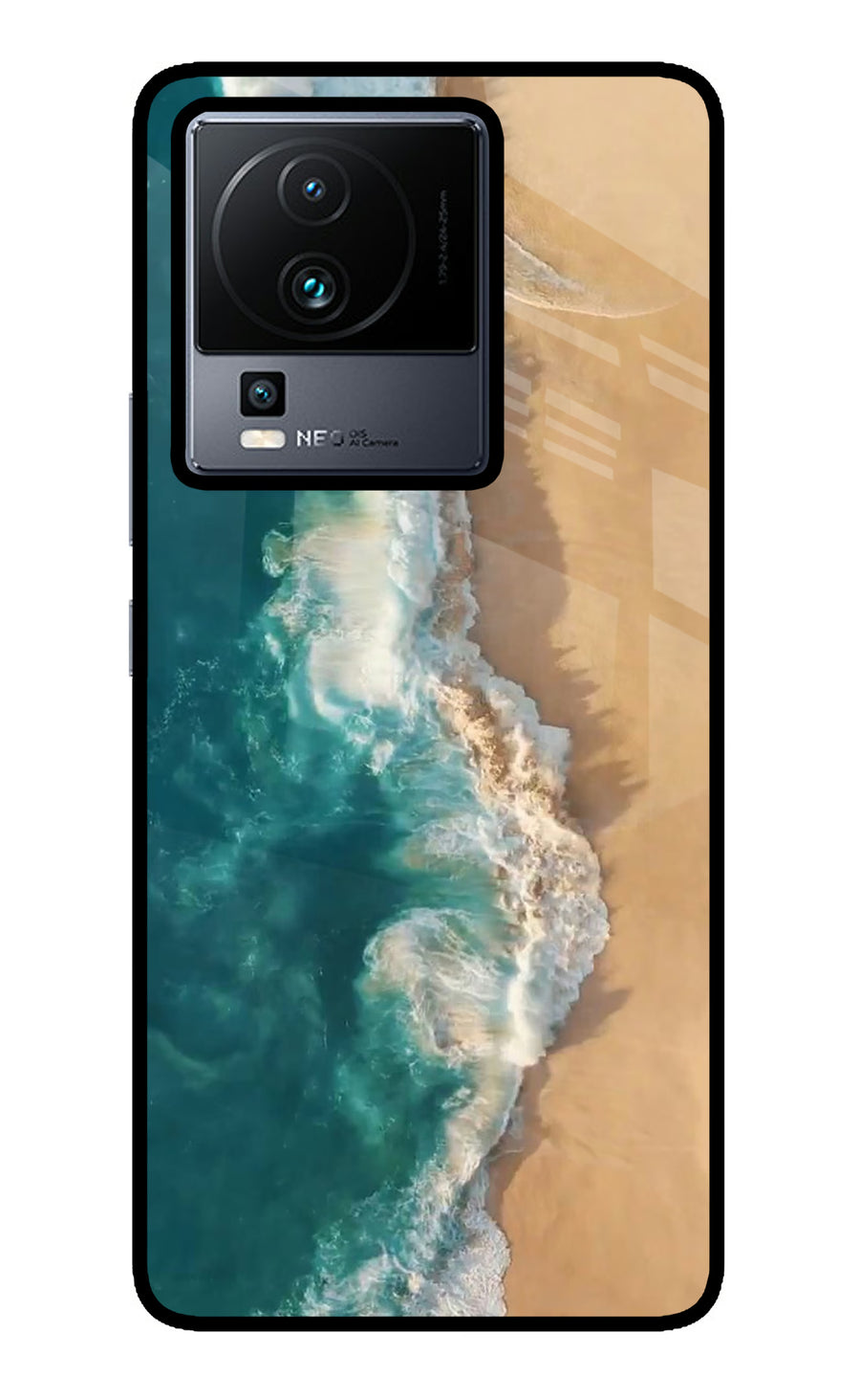 Ocean Beach iQOO Neo 7 Pro Back Cover, Metal case