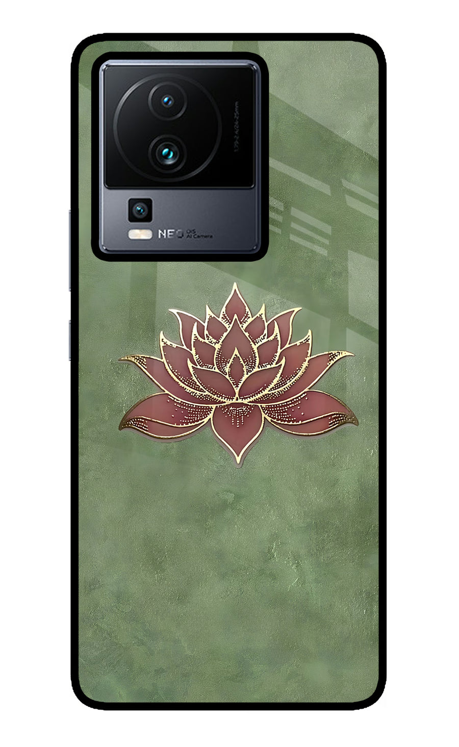 Lotus Grace iQOO Neo 7 Pro Back Cover, Metal case