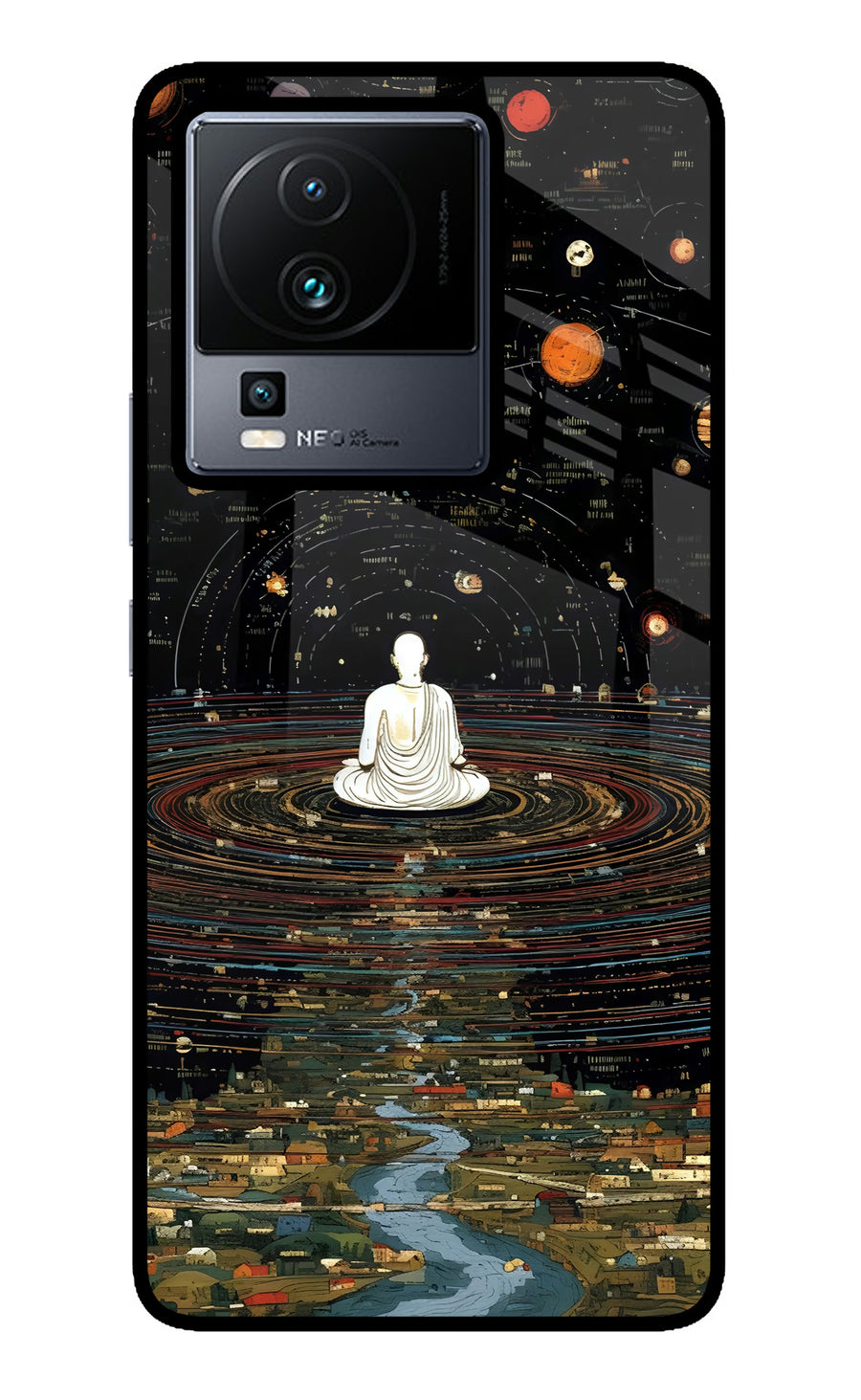 Space Monk iQOO Neo 7 Pro Back Cover, Metal case