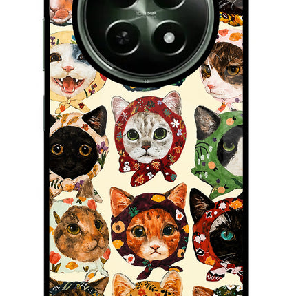 Cool Cat Realme 12x 5G Metal Case Back Cover by Casekaro