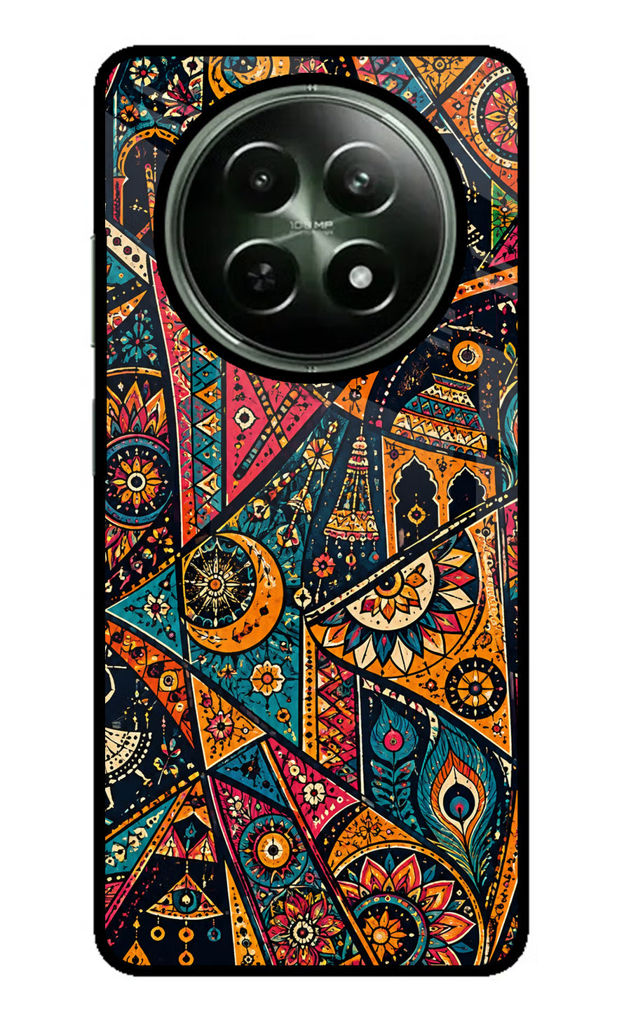 Folk Print Realme 12x 5G Back Cover, Metal case