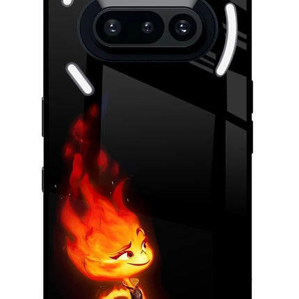 Ember Flame Nothing Phone 3A Metal Case Back Cover by Casekaro