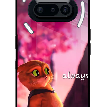 Always Cat Nothing Phone 3A Metal Case Back Cover by Casekaro