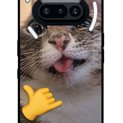 Silly Cat Call Nothing Phone 3A Metal Case Back Cover by Casekaro