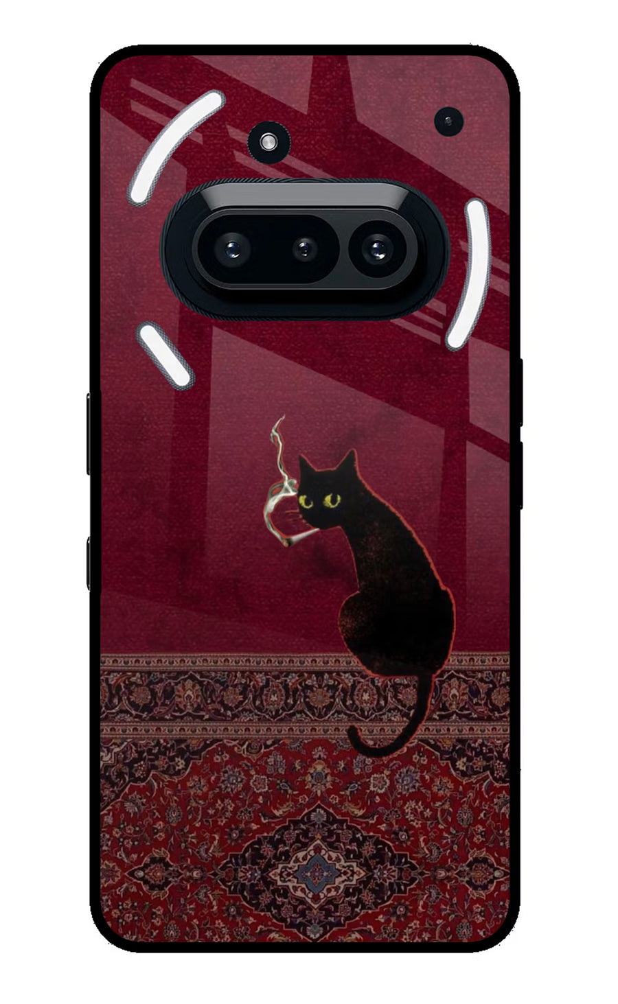 Midnight Cat Nothing Phone 3A Back Cover, Metal case