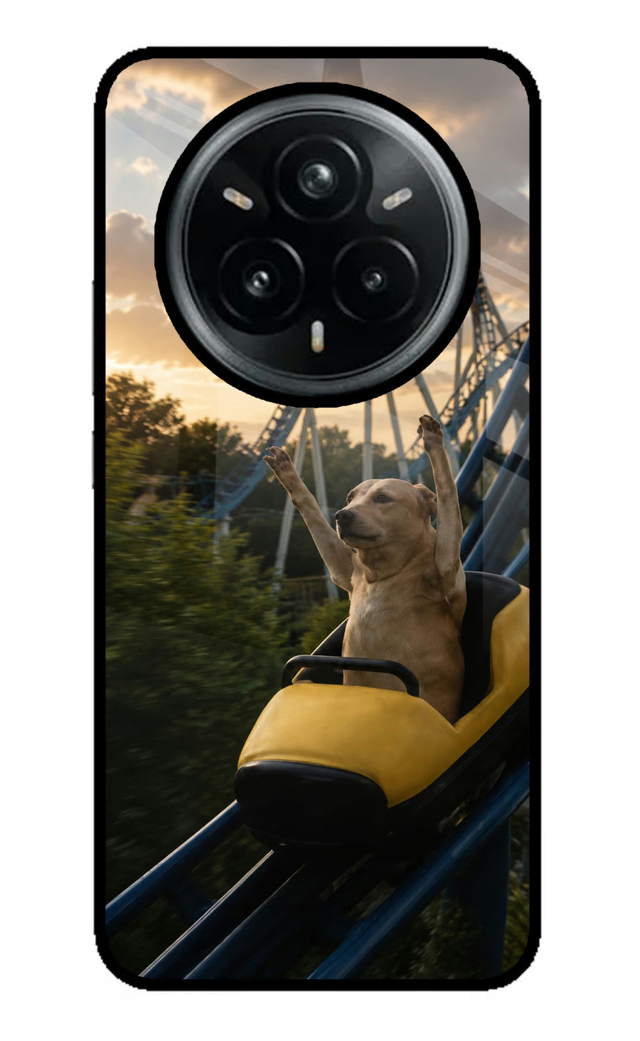 Rollercoaster Dog Realme 14 Pro Plus 5G Back Cover, Metal case