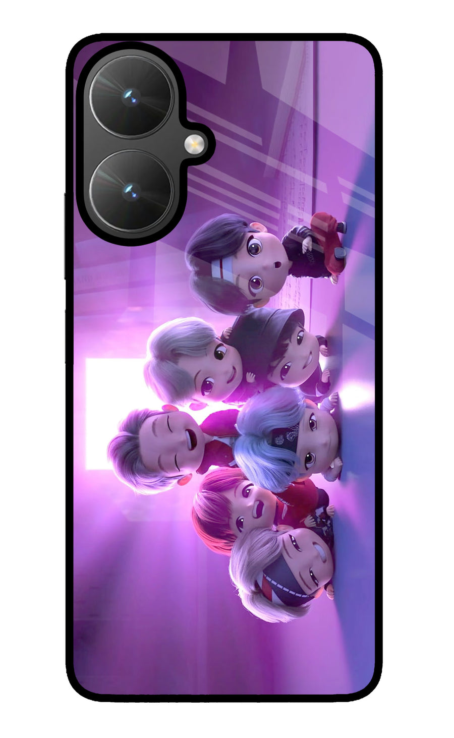 BTS Chibi Poco M6 5G Back Cover, Metal case