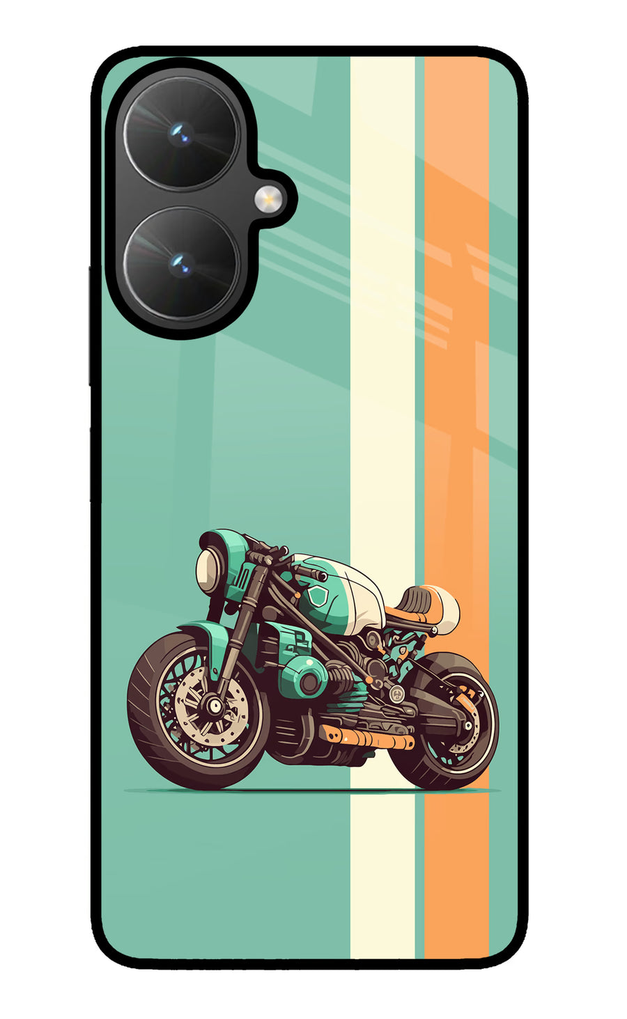 Striped Moto Drift Poco M6 5G Back Cover, Metal case