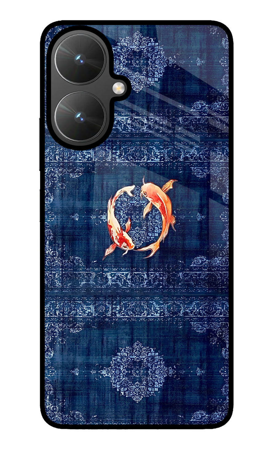 Koi Blue Poco M6 5G Back Cover, Metal case