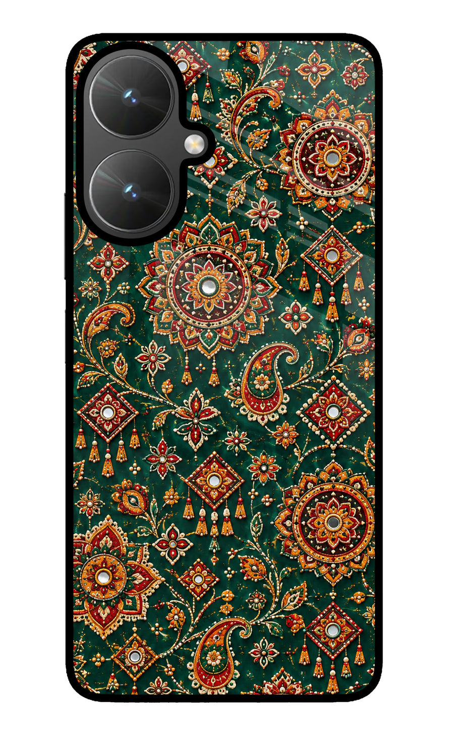 Green Pataka Poco M6 5G Back Cover, Metal case