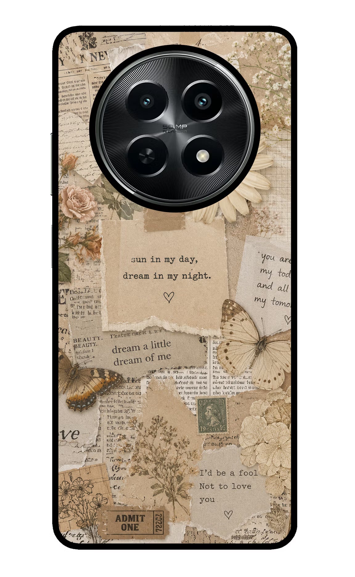 Vintage case Realme C65 5G Metal Case Back Cover by Casekaro