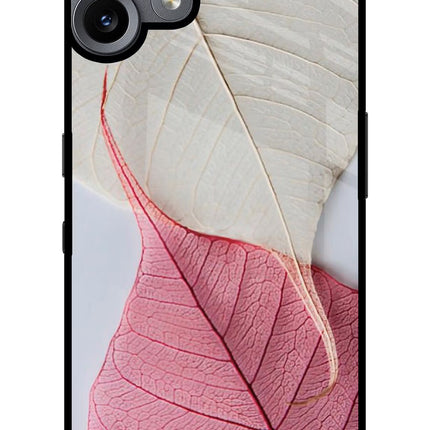 White Pink Leaf CMF by Nothing Phone 2 Pro Metal Case Back Cover by Casekaro