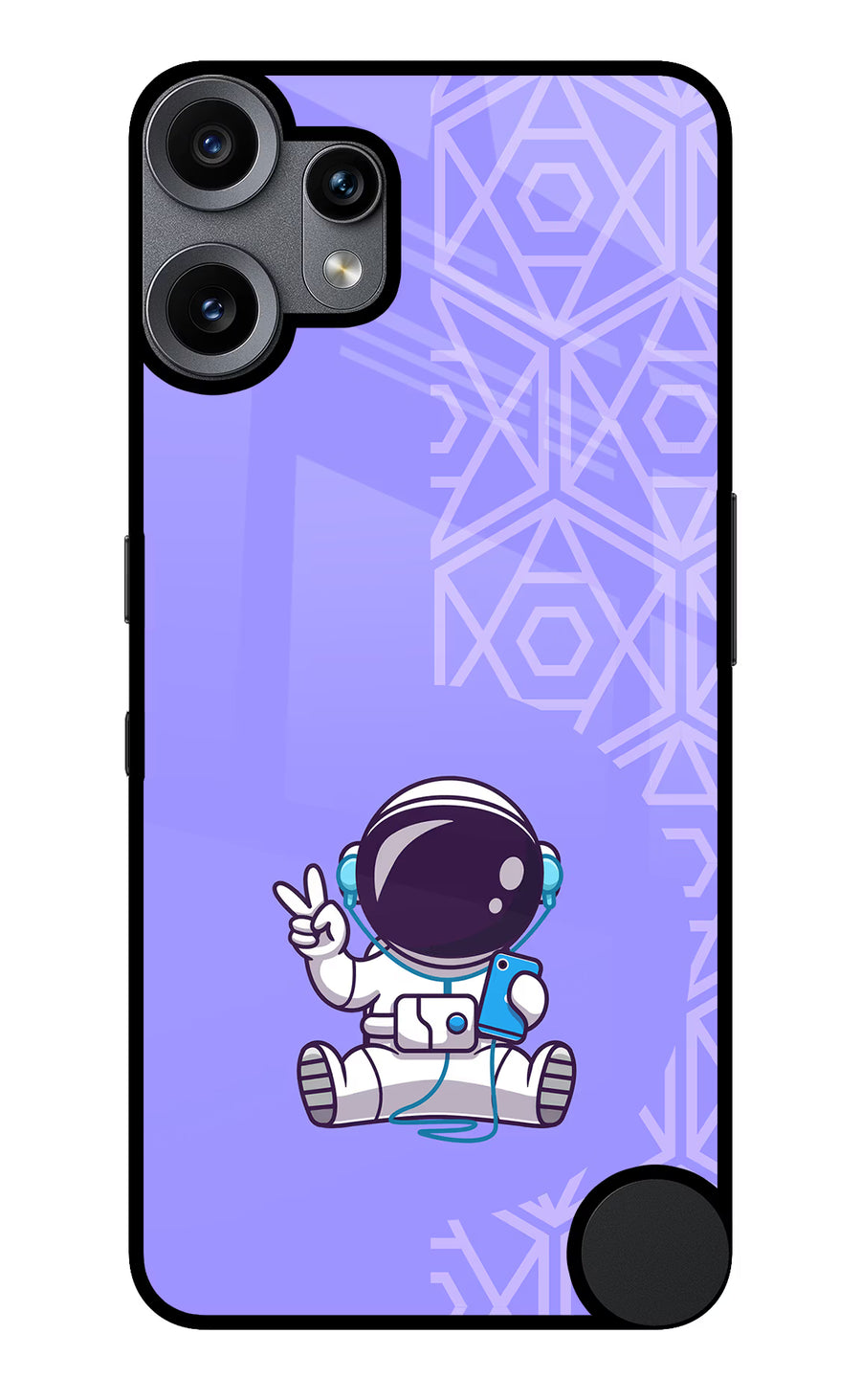 Cute Astronaut Chilling CMF by Nothing Phone 2 Pro Back Cover, Metal case