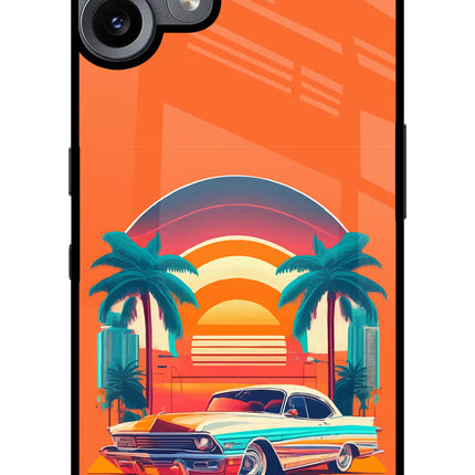 Palm Drive 80s CMF by Nothing Phone 2 Pro Metal Case Back Cover by Casekaro
