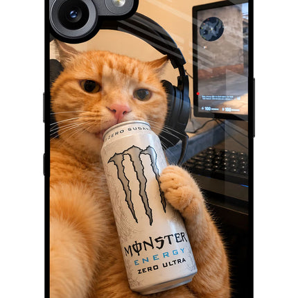Gamer Cat Energy CMF by Nothing Phone 2 Pro Metal Case Back Cover by Casekaro
