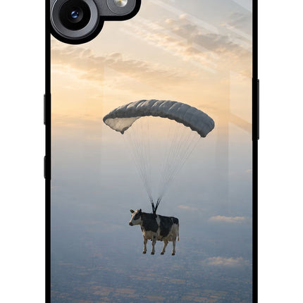 Skydiving Cow CMF by Nothing Phone 2 Pro Metal Case Back Cover by Casekaro