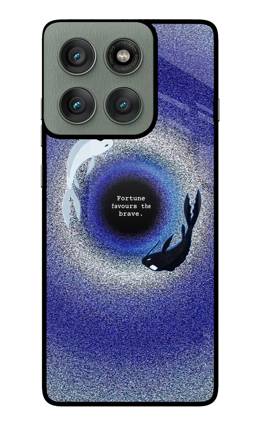 Dark Koi Moto Edge 60 Pro Back Cover, Metal case