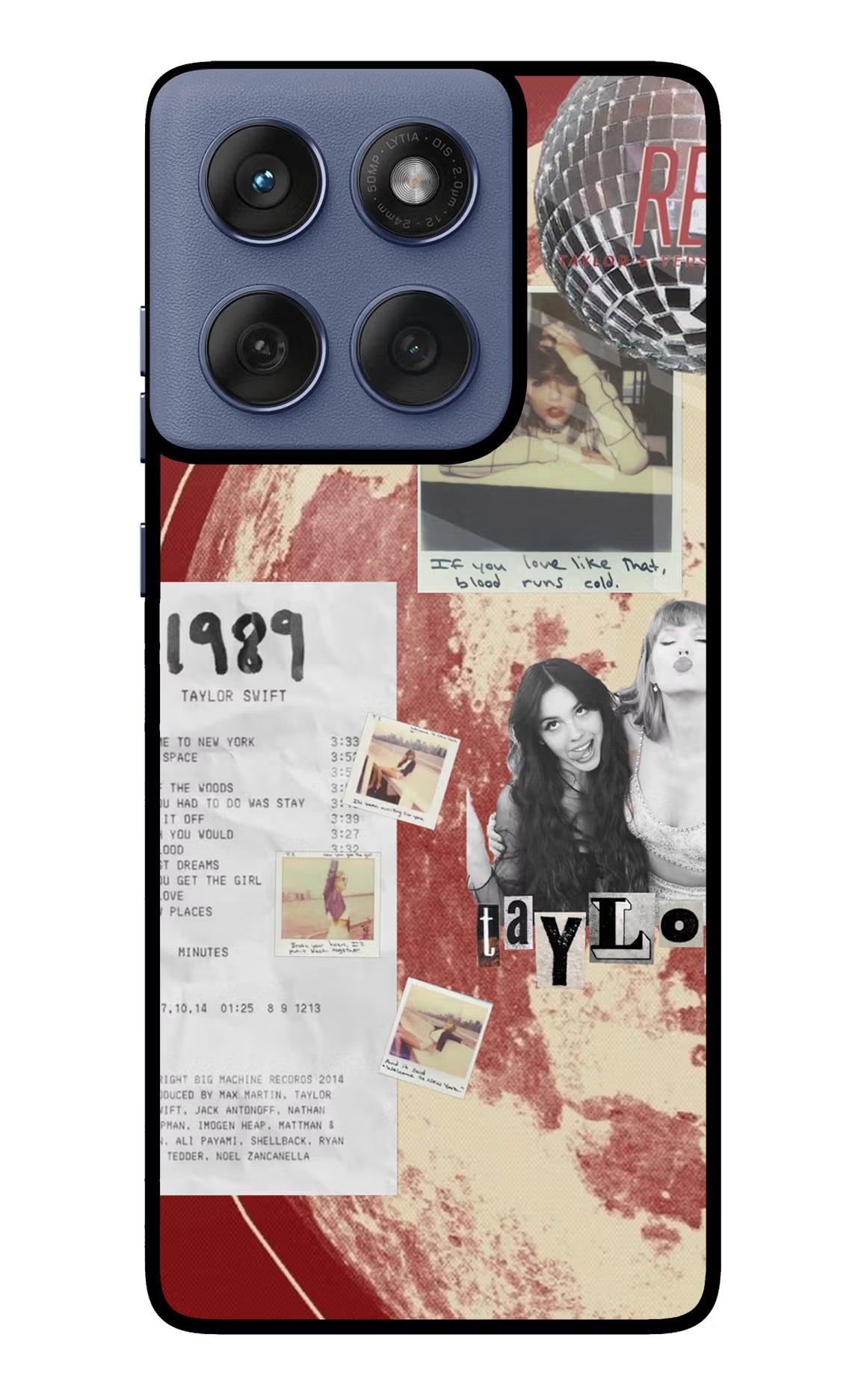 Taylor Swift Moto Edge 60 Fusion Metal Case Back Cover by Casekaro