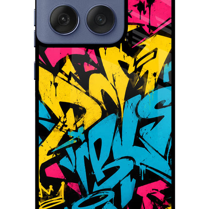 Graffiti Vibe Moto Edge 60 Fusion Metal Case Back Cover by Casekaro