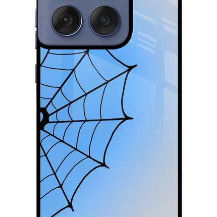 Blue Web Moto Edge 60 Fusion Metal Case Back Cover by Casekaro