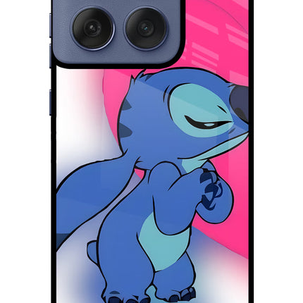 Stitch Hug Moto Edge 60 Fusion Metal Case Back Cover by Casekaro