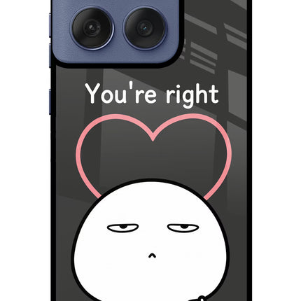 You're Right Moto Edge 60 Fusion Metal Case Back Cover by Casekaro