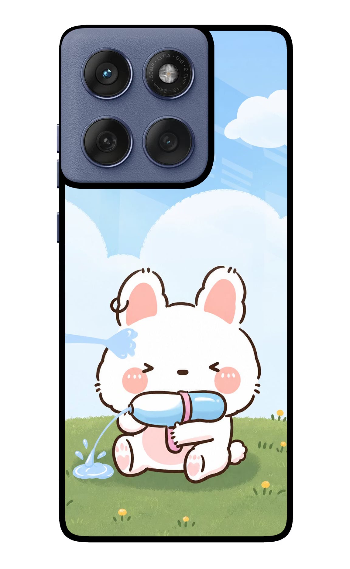 Bunny Treat Moto Edge 60 Fusion Metal Case Back Cover by Casekaro