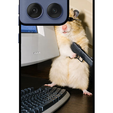 Hacker Hamster Moto Edge 60 Fusion Metal Case Back Cover by Casekaro